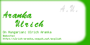 aranka ulrich business card